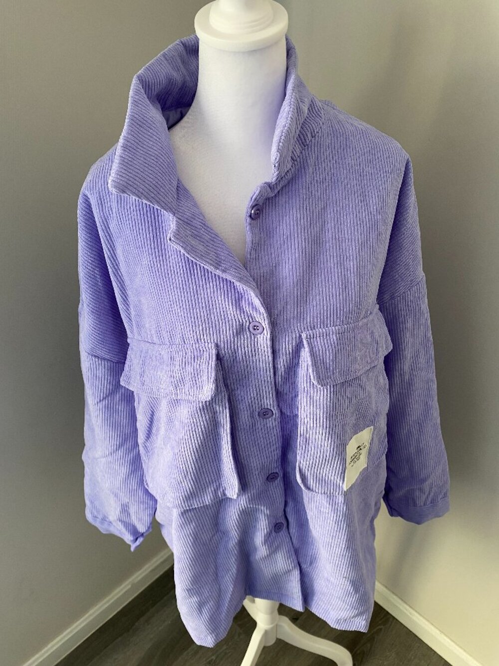 Lavender Corduroy Utility Jacket